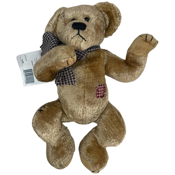 Boyds Bears  Patches B Beariluved #51000 Plush Bear  NWT Posable & Partial Bean - Picture 1 of 8